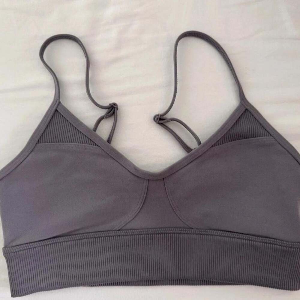 Alo Yoga Women's Purple and Grey Bra